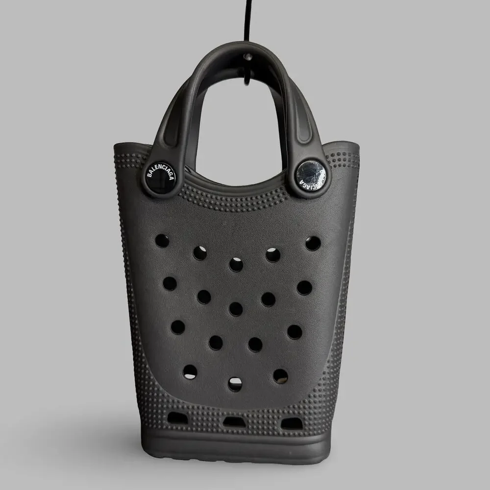 Balenciaga x Crocs Large Tote Bag Matte Black Rubber
